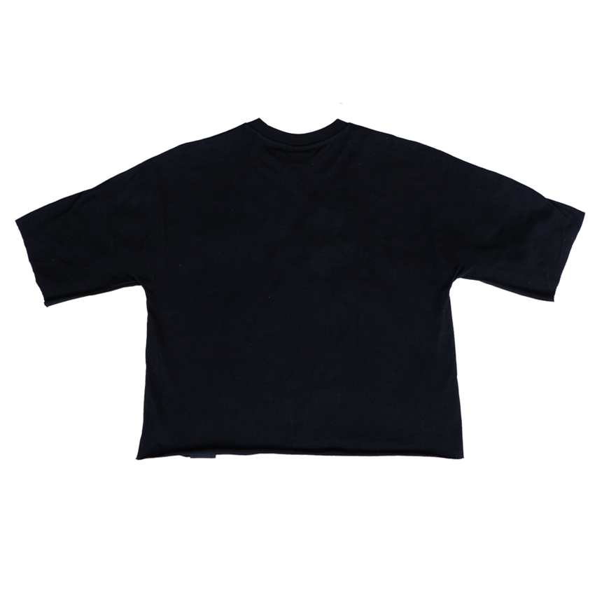 WATSON PINK SKULL CROPPED T-SHIRT (BLACK)
