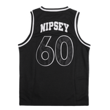 YOUTH BLACK NIPSEY HUSSLE VICTORY LAP BASKETBALL JERSEY - Allstarelite.com