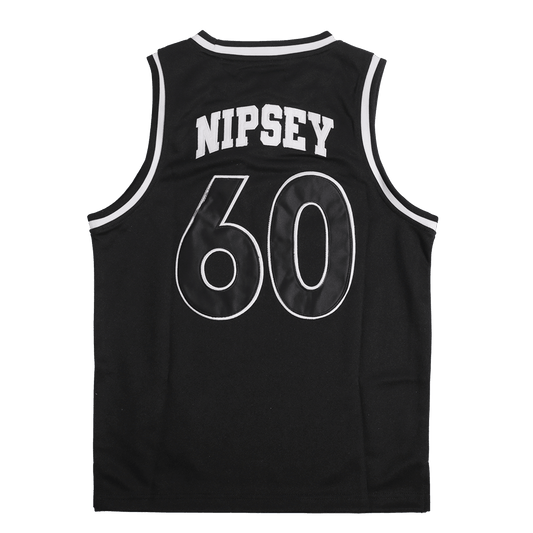 YOUTH BLACK NIPSEY HUSSLE VICTORY LAP BASKETBALL JERSEY - Allstarelite.com