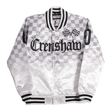 YOUTH BOOGIE CRENSHAW SATIN JACKET WHITE - Allstarelite.com