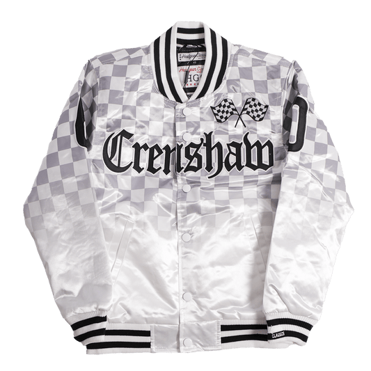 YOUTH BOOGIE CRENSHAW SATIN JACKET WHITE - Allstarelite.com