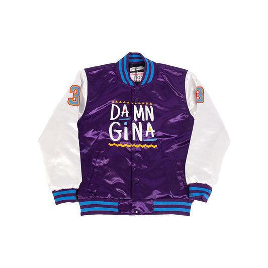 YOUTH DAMN GINA SATIN JACKET PURPLE - Allstarelite.com