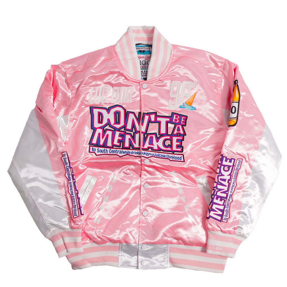 YOUTH DBAM ALL OVER SATIN JACKET PINK - Allstarelite.com