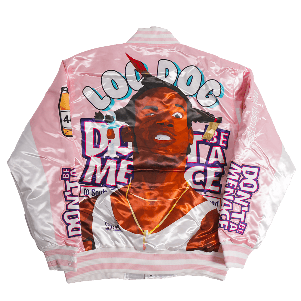 YOUTH DBAM ALL OVER SATIN JACKET PINK - Allstarelite.com