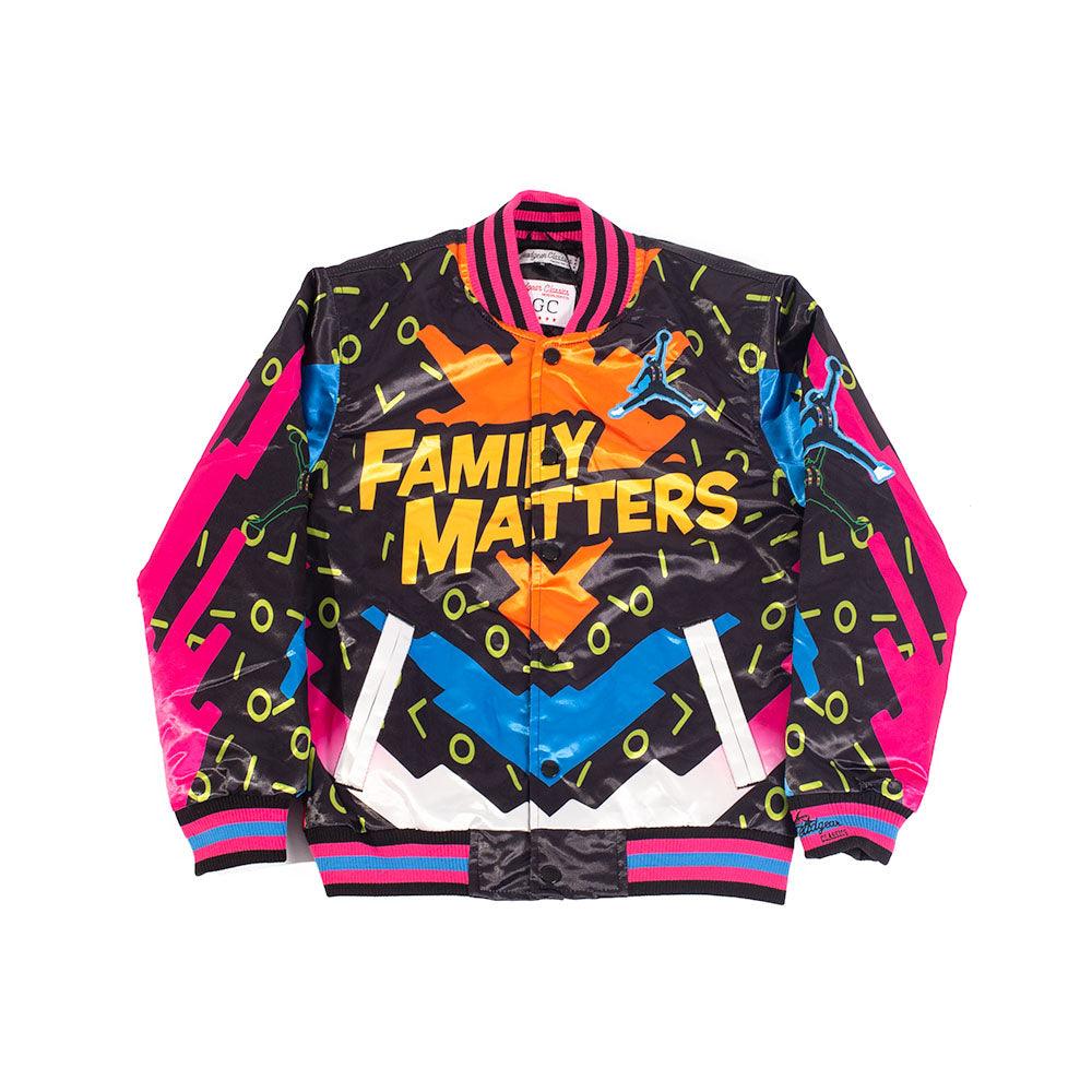 YOUTH FAMILY MATTERS SATIN JACKET BLACK - Allstarelite.com