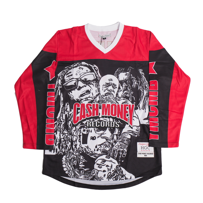 CASH MONEY RECORDS BLACK HOCKEY JERSEY