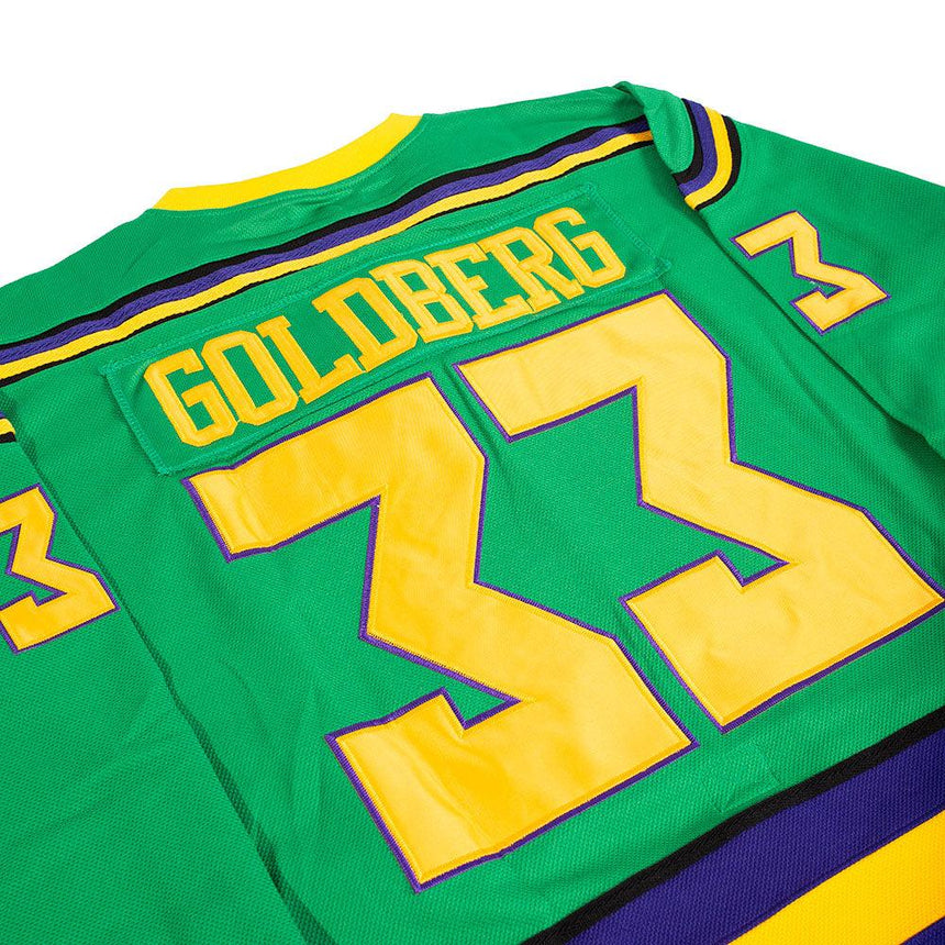 MIGHTY DUCKS GOLDBERG HOCKEY JERSEY GREEN - Allstarelite.com