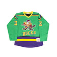 MIGHTY DUCKS GOLDBERG HOCKEY JERSEY GREEN - Allstarelite.com