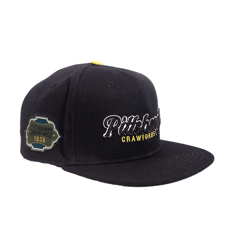 PITTSBURGH CRAWFORDS BLACK SNAPBACK HAT - Allstarelite.com