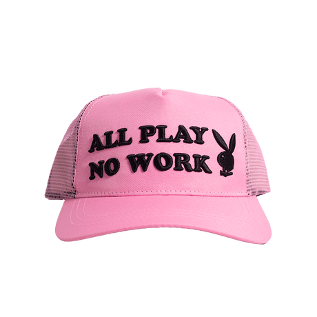 ALL WORK NO PLAY PLAYBOY TRUCKER HAT - Allstarelite.com