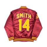 BEL-AIR ACADEMY WILL SMITH MAROON YOUTH SATIN JACKET - Allstarelite.com