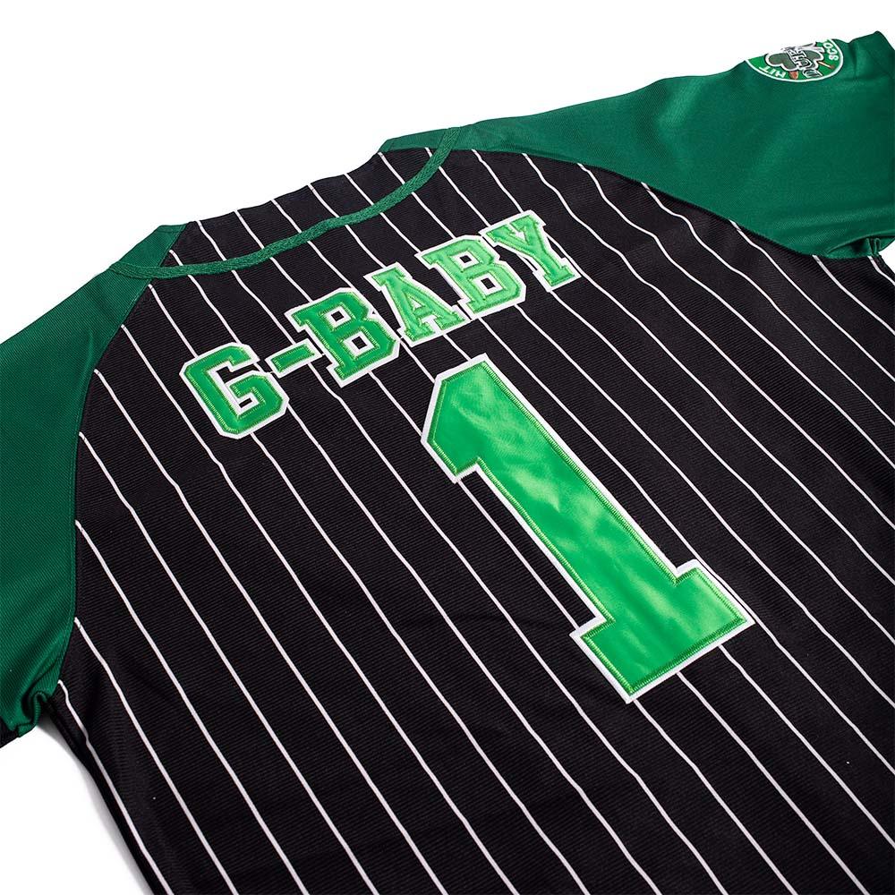 Black G-Baby Pinstripe Baseball Jersey - Allstarelite.com