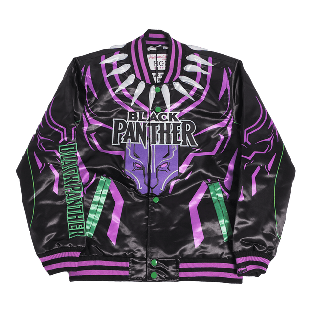 BLACK PANTHER YOUTH SATIN JACKET BLACK - Allstarelite.com