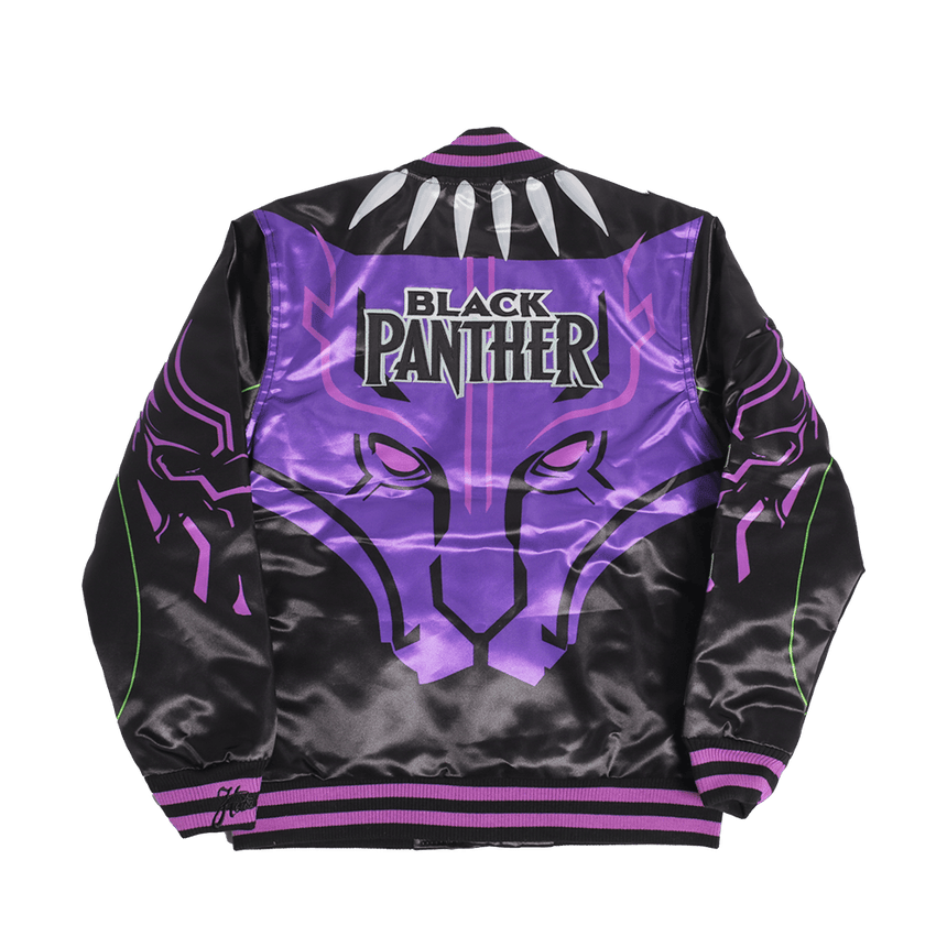 BLACK PANTHER YOUTH SATIN JACKET BLACK - Allstarelite.com