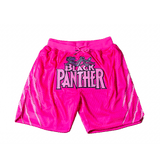 BLACK X PINK PANTHER BASKETBALL SHORTS PINK - Allstarelite.com