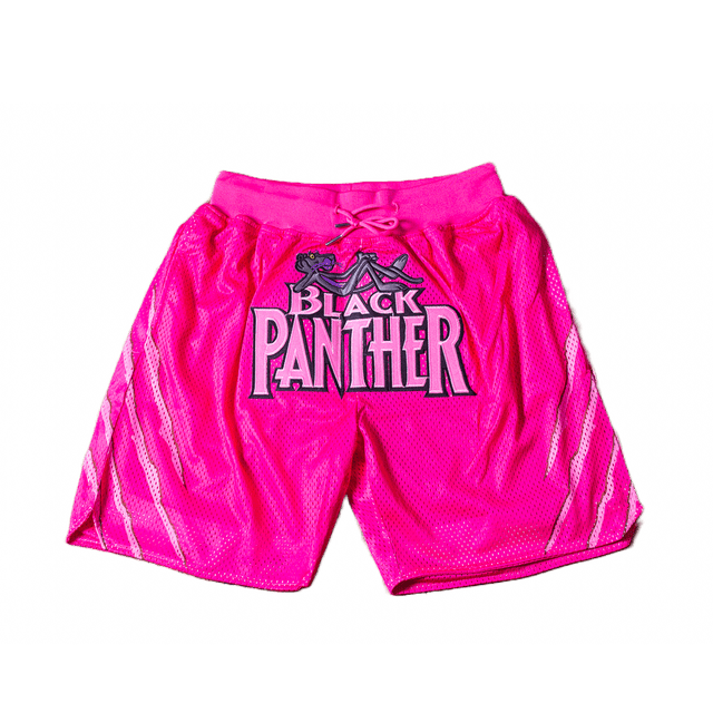 BLACK X PINK PANTHER BASKETBALL SHORTS PINK - Allstarelite.com