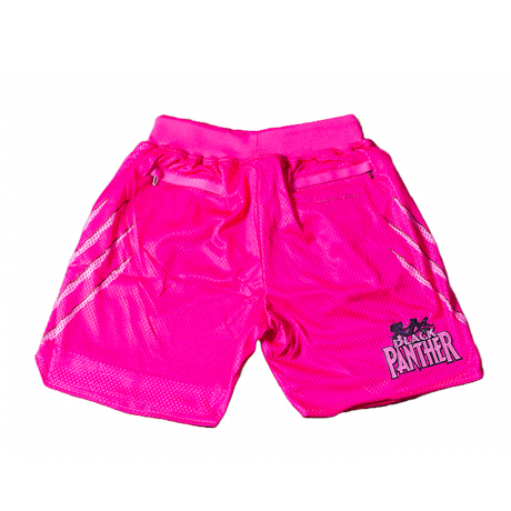 BLACK X PINK PANTHER BASKETBALL SHORTS PINK - Allstarelite.com