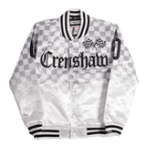 BOOGIE CRENSHAW SATIN JACKET WHITE - Allstarelite.com