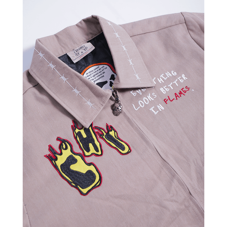 BRAND X CHICAGO FLAMES WORK JACKET - Allstarelite.com