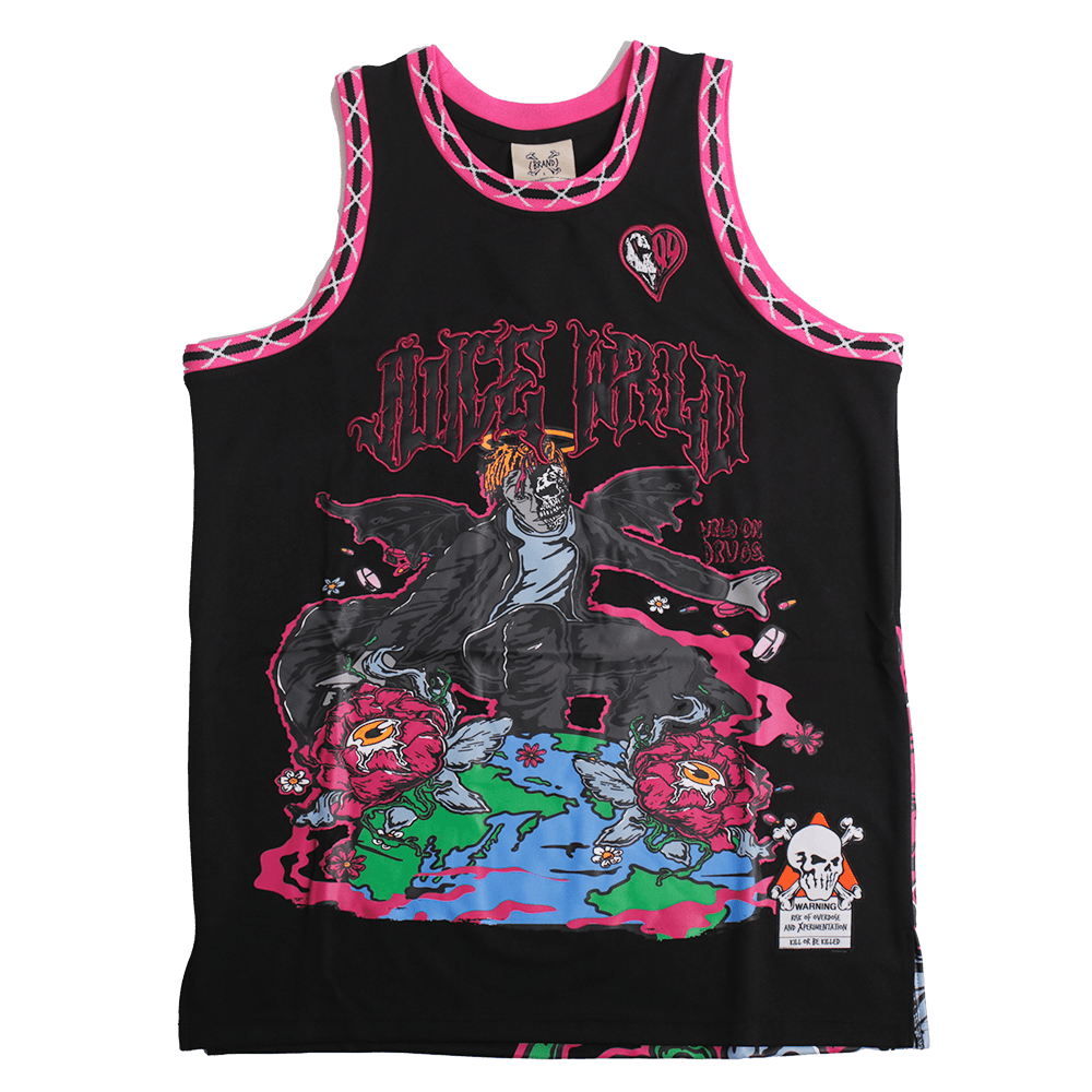 BRAND X JUICE WRLD 999 YOUTH BLACK BASKETBALL JERSEY - Allstarelite.com