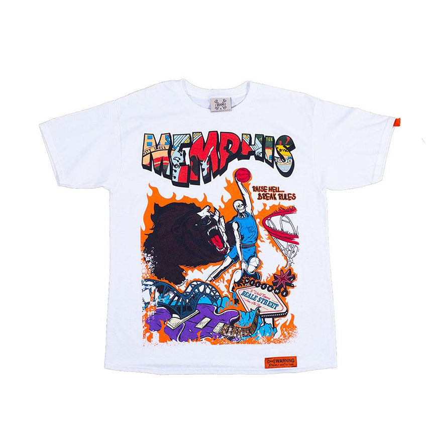 BRANDX MEMPHIS WHITE TSHIRT - Allstarelite.com