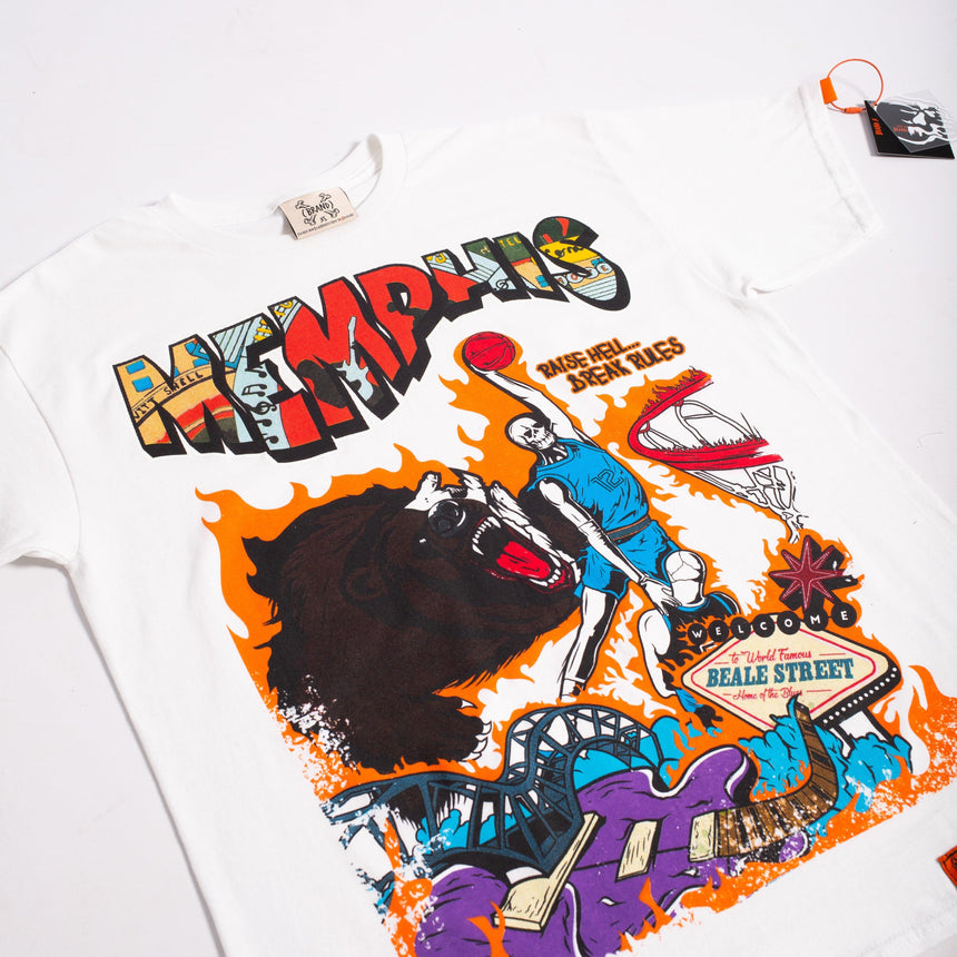 BRANDX MEMPHIS WHITE TSHIRT - Allstarelite.com