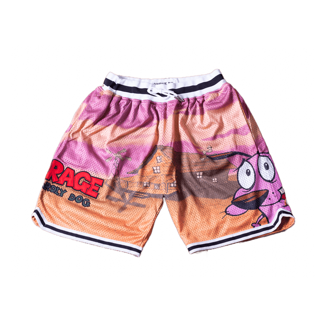 COURAGE THE COWARDLY DOG BASKETBALL SHORTS TAN - Allstarelite.com