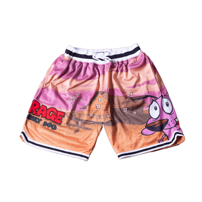 COURAGE THE COWARDLY DOG BASKETBALL SHORTS TAN - Allstarelite.com