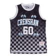 CRENSHAW CHECKER FLAG BASKETBALL JERSEY BLACK - Allstarelite.com