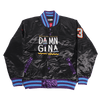 DAMN GINA MARTIN SATIN JACKET BLACK/PURPLE - Allstarelite.com