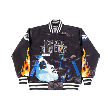 Dead Presidents All Over Satin Jacket Black - Allstarelite.com