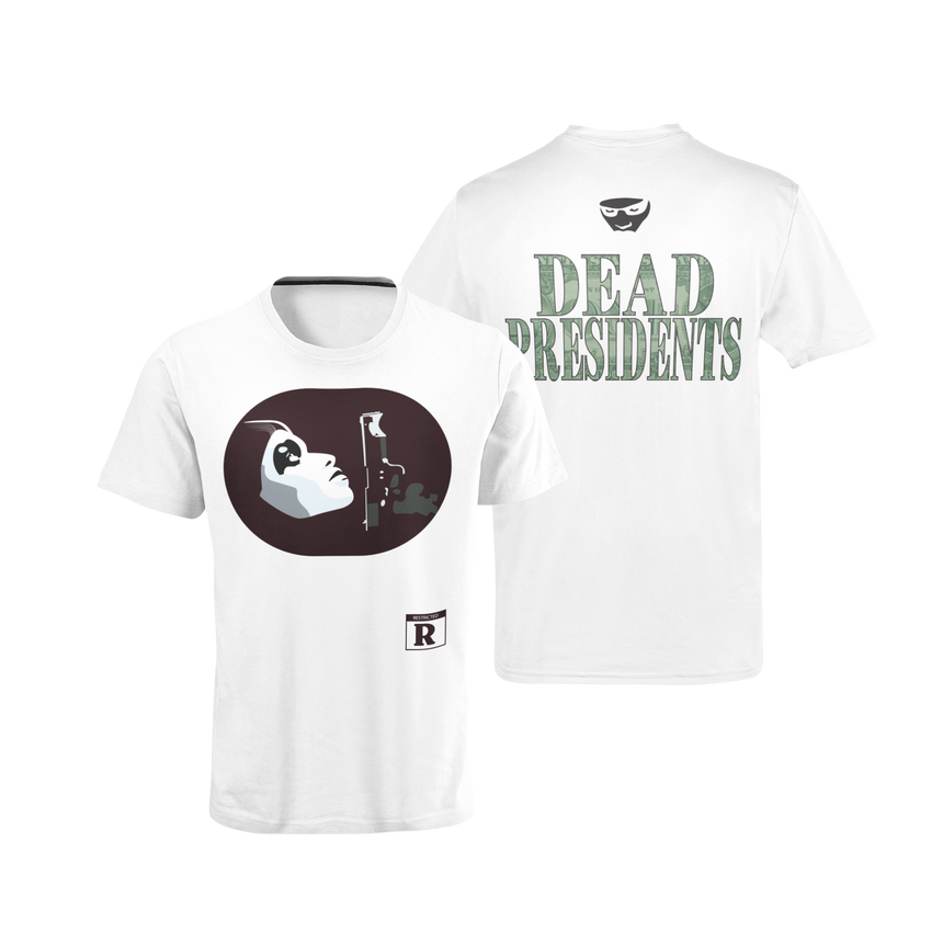 DEAD PRESIDENTS MASKED GUN TSHIRT - Allstarelite.com