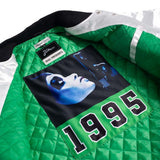 Dead Presidents Satin Jacket White With Green Interior - Allstarelite.com