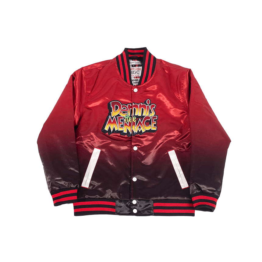 Dennis The Menace Red Gradient Satin Jacket - Allstarelite.com