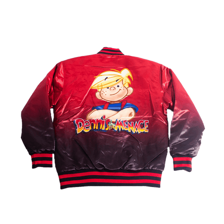 Dennis The Menace Red Gradient Satin Jacket - Allstarelite.com