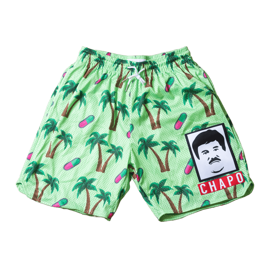 EL CHAPO GREEN BASKETBALL SHORTS - Allstarelite.com