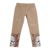 FLAMING SKULL KHAKI JEANS - Allstarelite.com