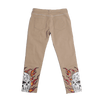 FLAMING SKULL KHAKI JEANS - Allstarelite.com