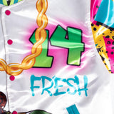 FRESH PRINCE FRESH AIR GRAFFITI YOUTH SATIN JACKET WHITE - Allstarelite.com