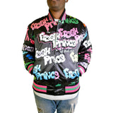 FRESH PRINCE GRAFFITI BLACK SATIN JACKET - Allstarelite.com