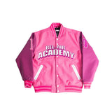 Fresh Prince of Bel-Air Academy Varsity Jacket In Pink - Allstarelite.com