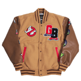 GHOSTBUSTERS SERVICE CALL VARSITY JACKET BROWN - Allstarelite.com
