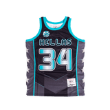 GIANNIS TEAM HELLAS BLACK BASKETBALL JERSEY - Allstarelite.com