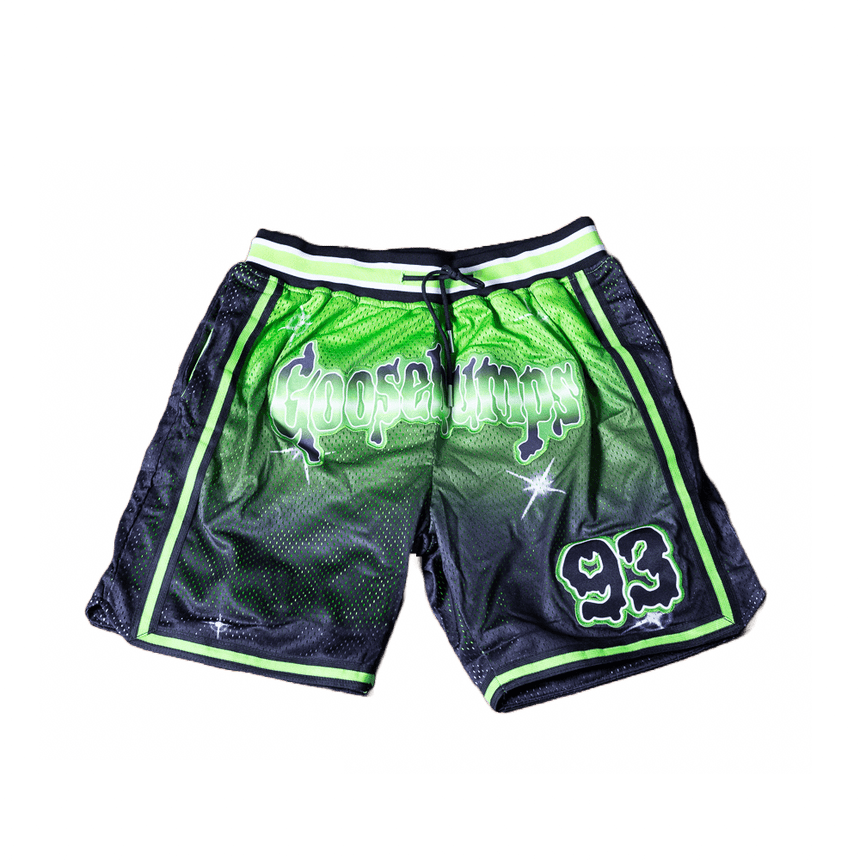GOOSEBUMPS SLAPPY BASKETBALL SHORTS GREEN - Allstarelite.com