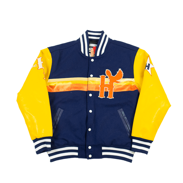 HOUSTON BLACK EAGLES VARSITY JACKET NAVY - Allstarelite.com