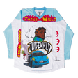 JUICEWRLD HOCKEY JERSEY IN BLUE - Allstarelite.com