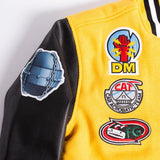 Kill Bill Varsity Jacket In Black/Yellow - Allstarelite.com