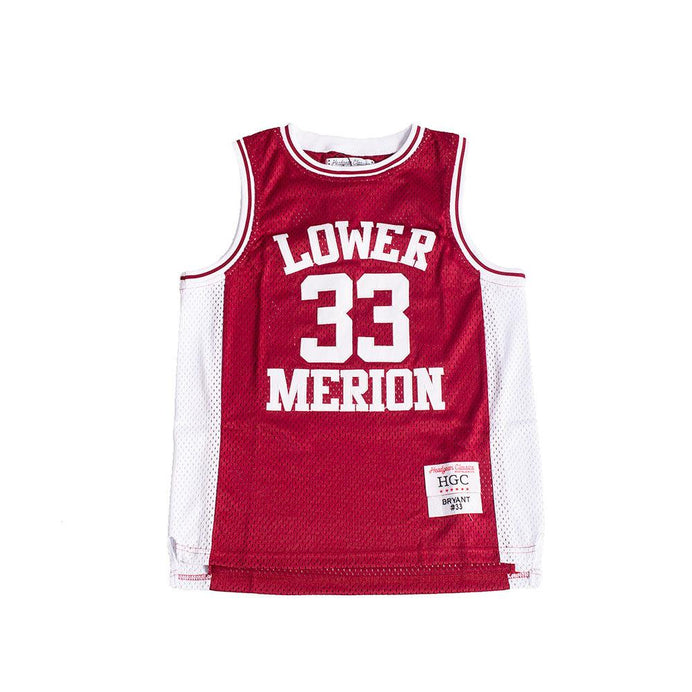Kobe Bryant Lower Merion Maroon And White High School Basketball Jersey - Allstarelite.com