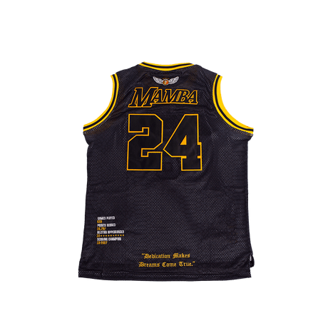 LEGEND MAMBA BLACK & YELLOW BASKETBALL JERSEY - Allstarelite.com