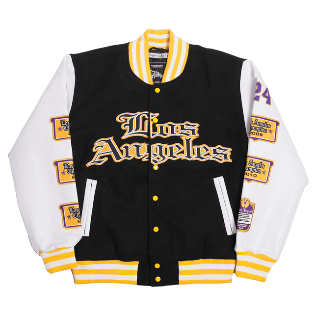 LOS ANGELES CHAMPION BLACK VARSITY JACKET - Allstarelite.com